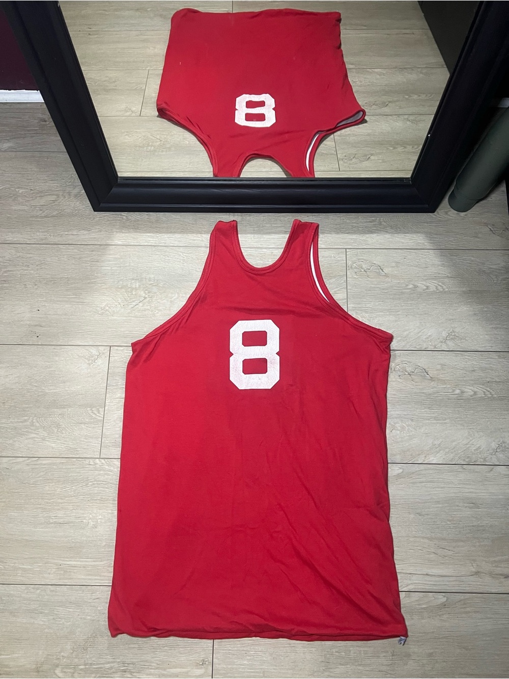 Vintage 1980s Champion Basketball Jersey #8 Sleeveless TankTop Shirt